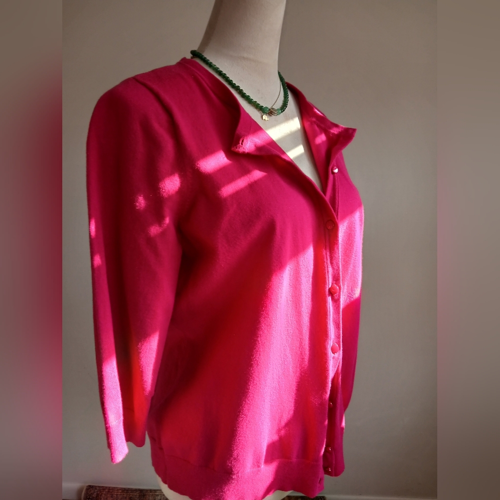 Talbots - Pink - Charming Cardigan Sweater- Medium Petite